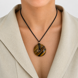 Solar Disc Pendant Necklace
